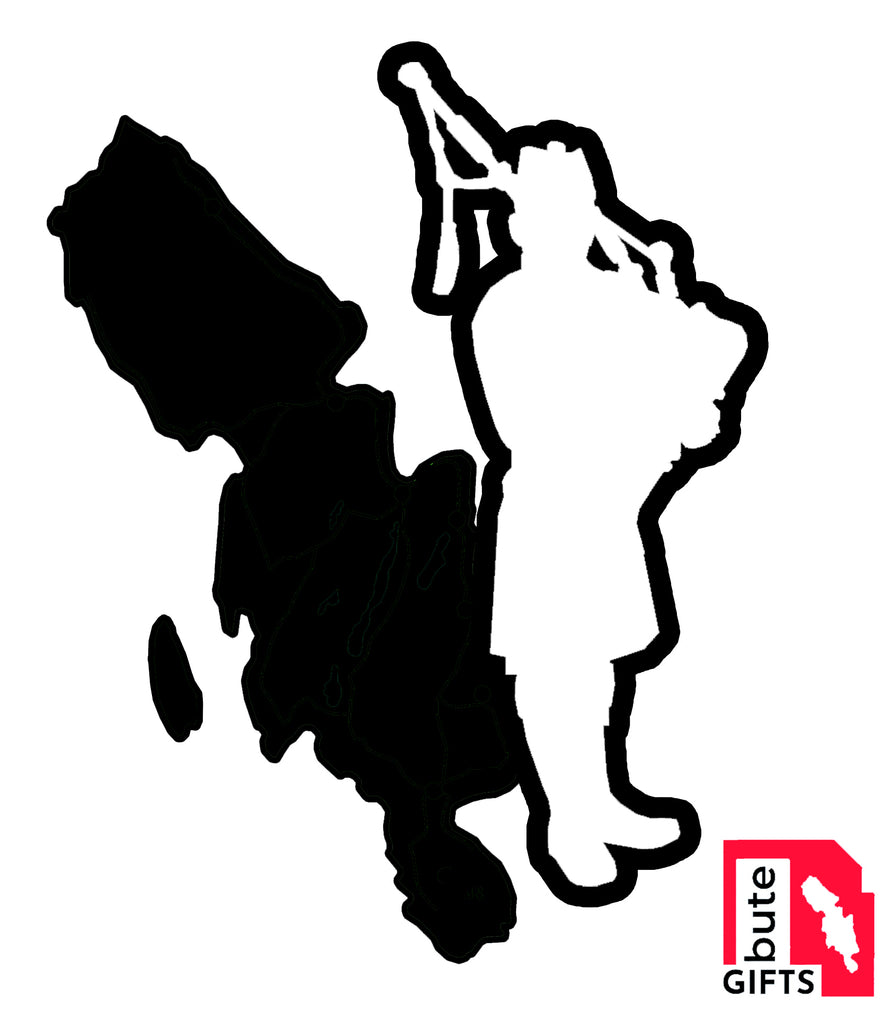 Isle of Bute & Piper Decal - free p&p UK