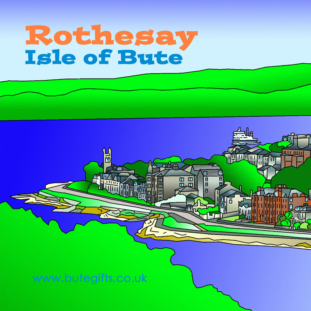 Rothesay, Isle of Bute Mug with different colors Inside