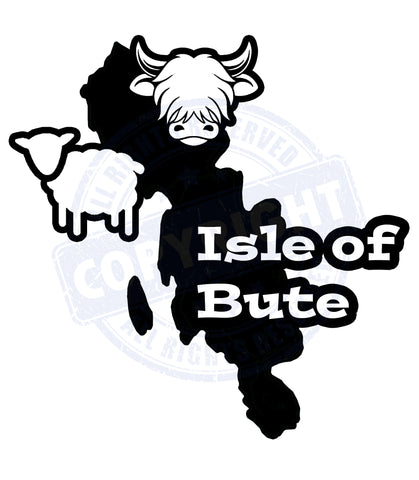 Isle of Bute Sheep & Coo Decal - free p&p UK