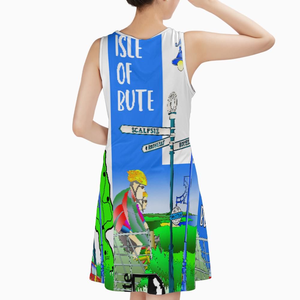 Isle of Bute Sleeveless A-Line Dress – Free P&P Worldwide