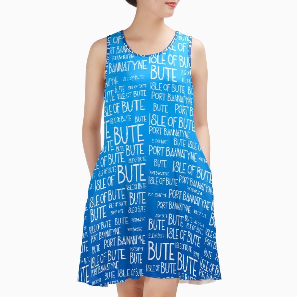 Isle of Bute Sleeveless A-Line Dress – Free P&P Worldwide
