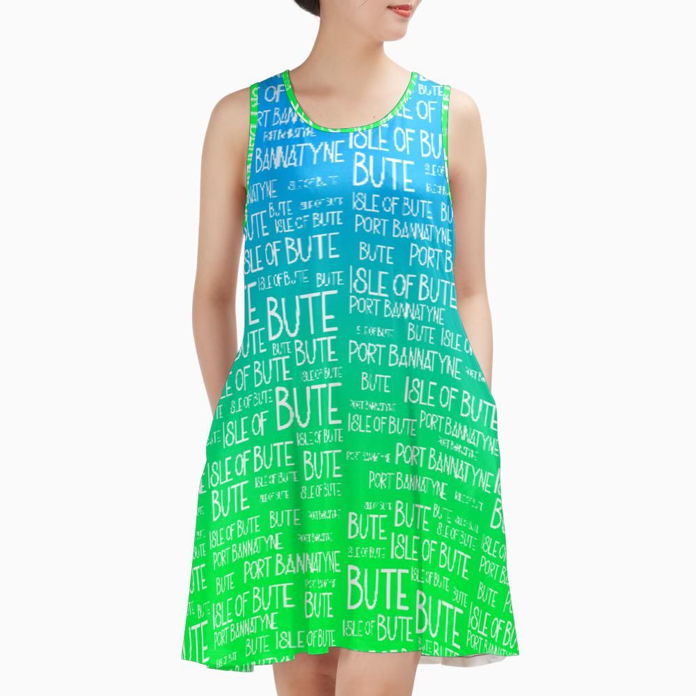 Isle of Bute Sleeveless A-Line Dress – Free P&P Worldwide