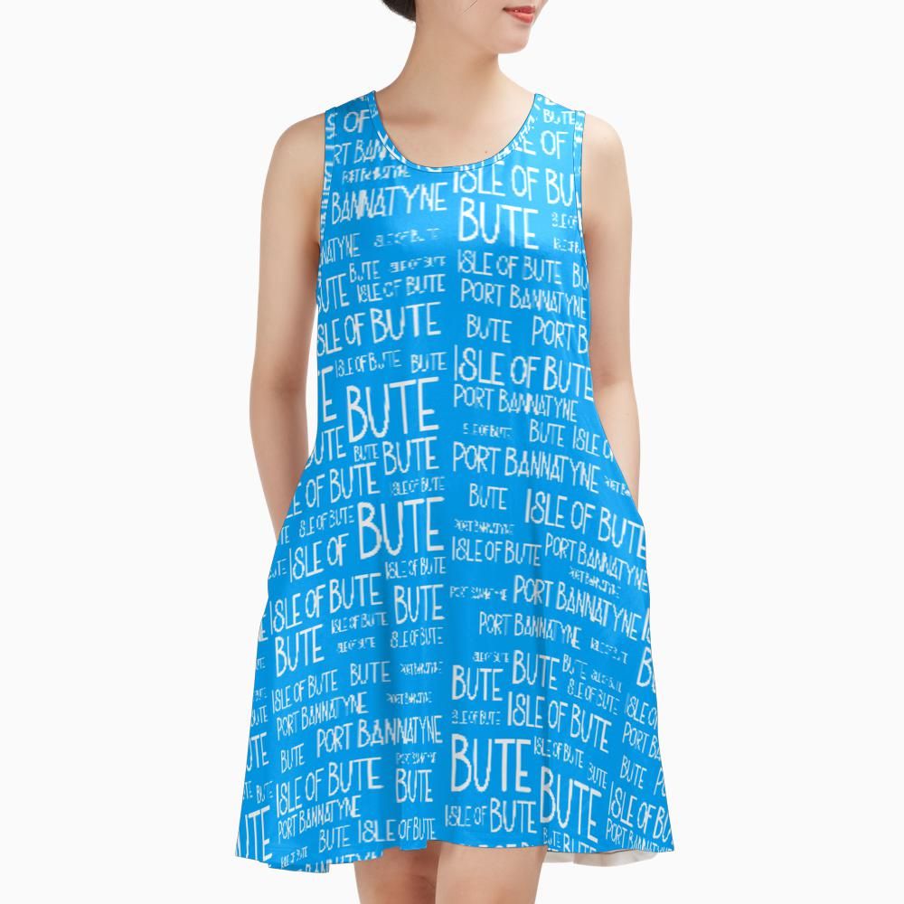 Isle of Bute Sleeveless A-Line Dress – Free P&P Worldwide
