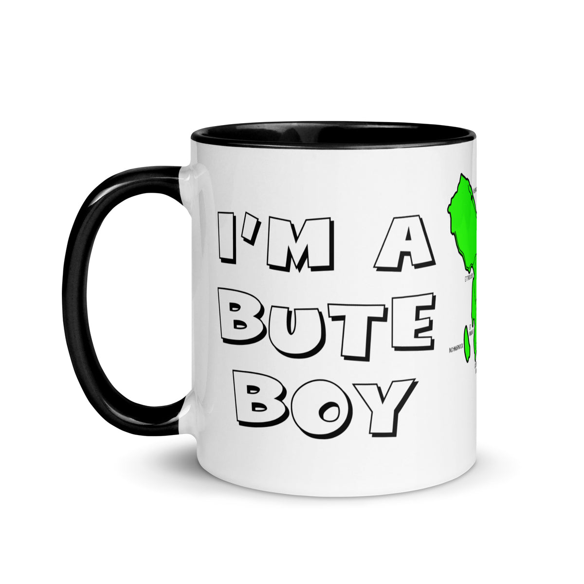 I'm a Bute Boy mug with different colors Inside