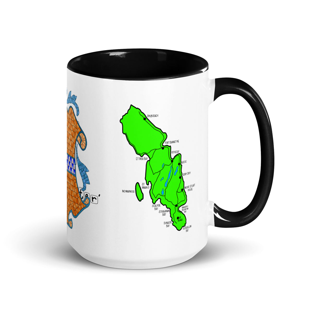 I have been to Bute, its just 'doon the watter' mug with different colors Inside
