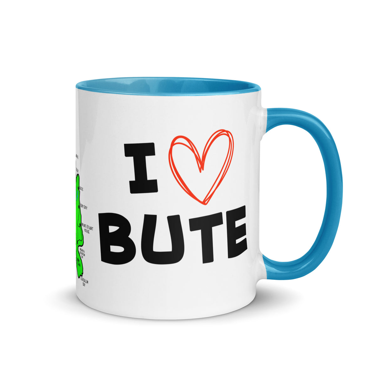 I love Bute Mug with Color Inside FREE p&p Worldwide