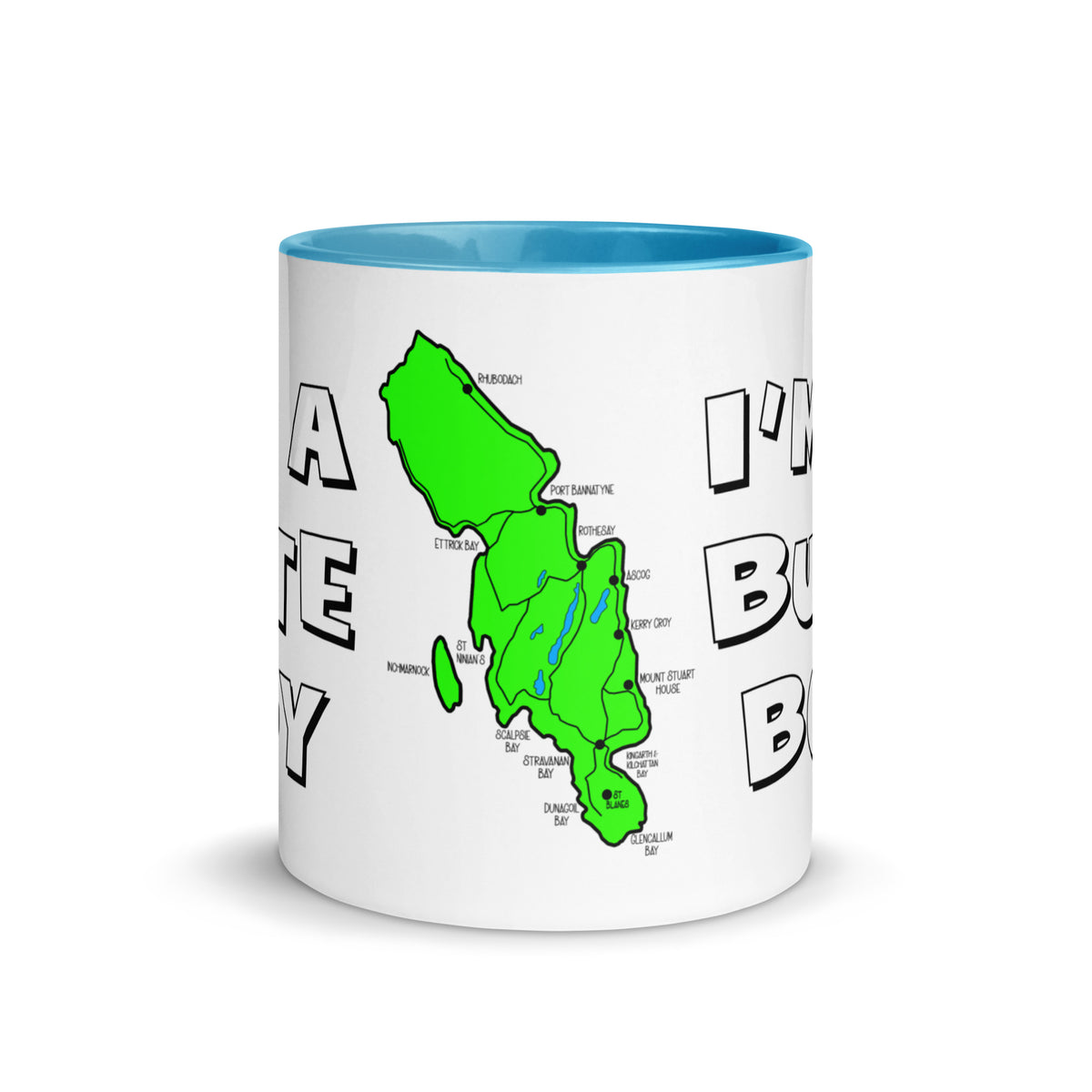 I'm a Bute Boy mug with different colors Inside