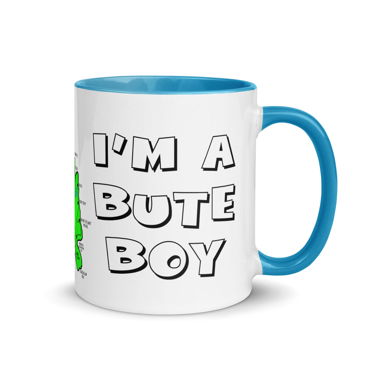 I'm a Bute Boy mug with different colors Inside