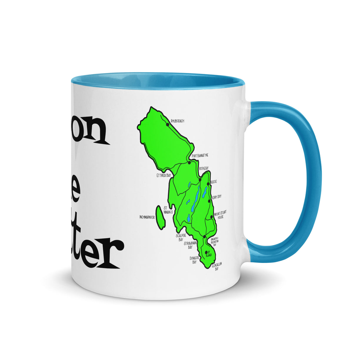Doon the Watter, Isle of Bute Mug with different color inside
