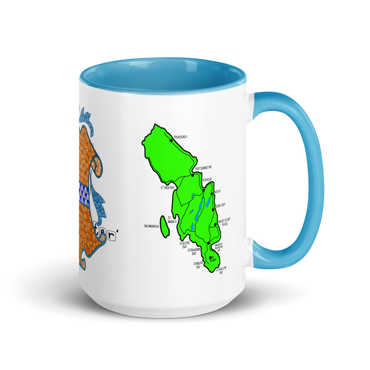 I have been to Bute, its just 'doon the watter' mug with different colors Inside