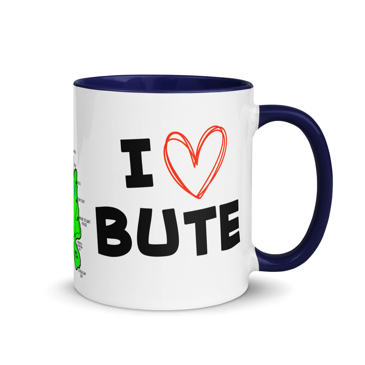 I love Bute Mug with Color Inside FREE p&p Worldwide