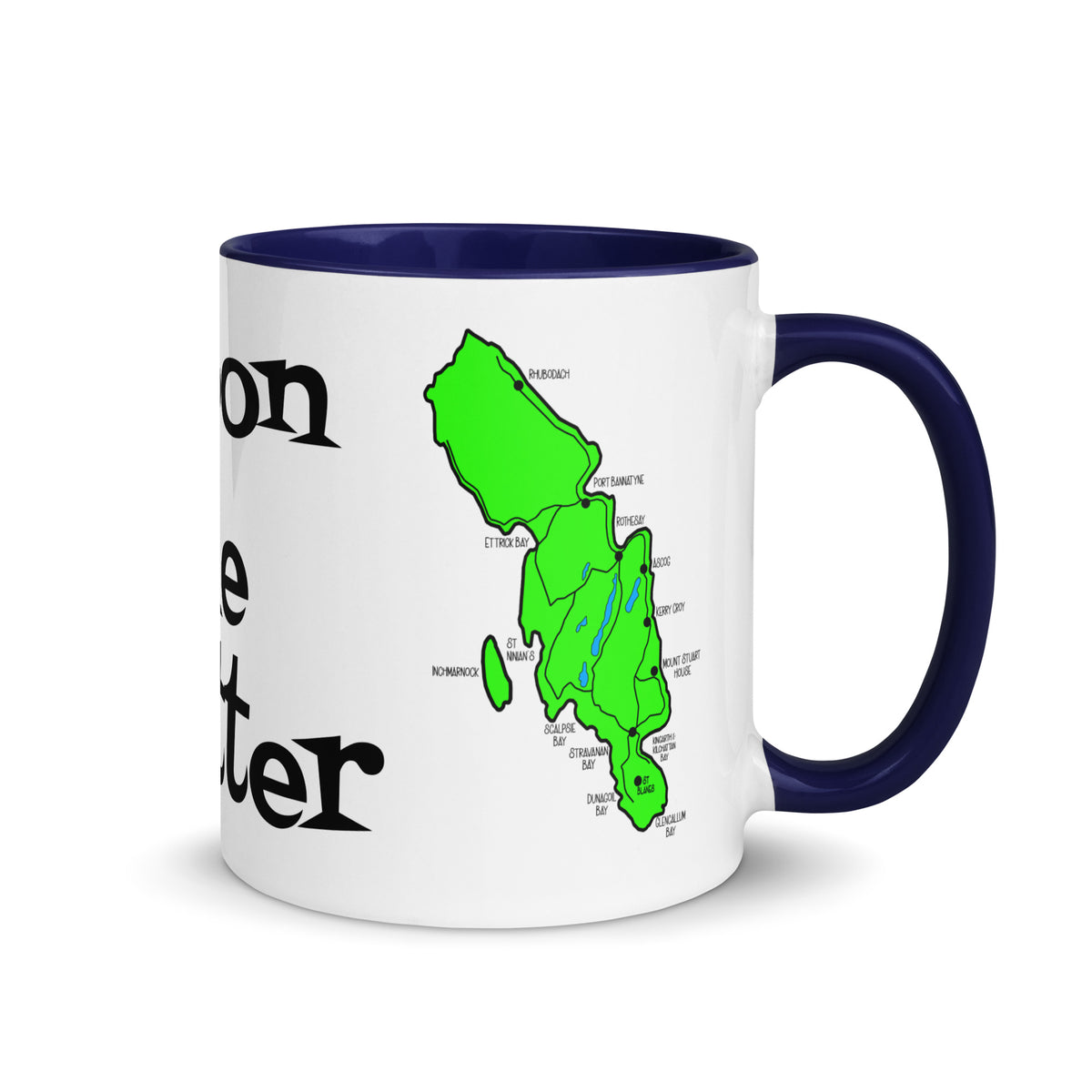 Doon the Watter, Isle of Bute Mug with different color inside