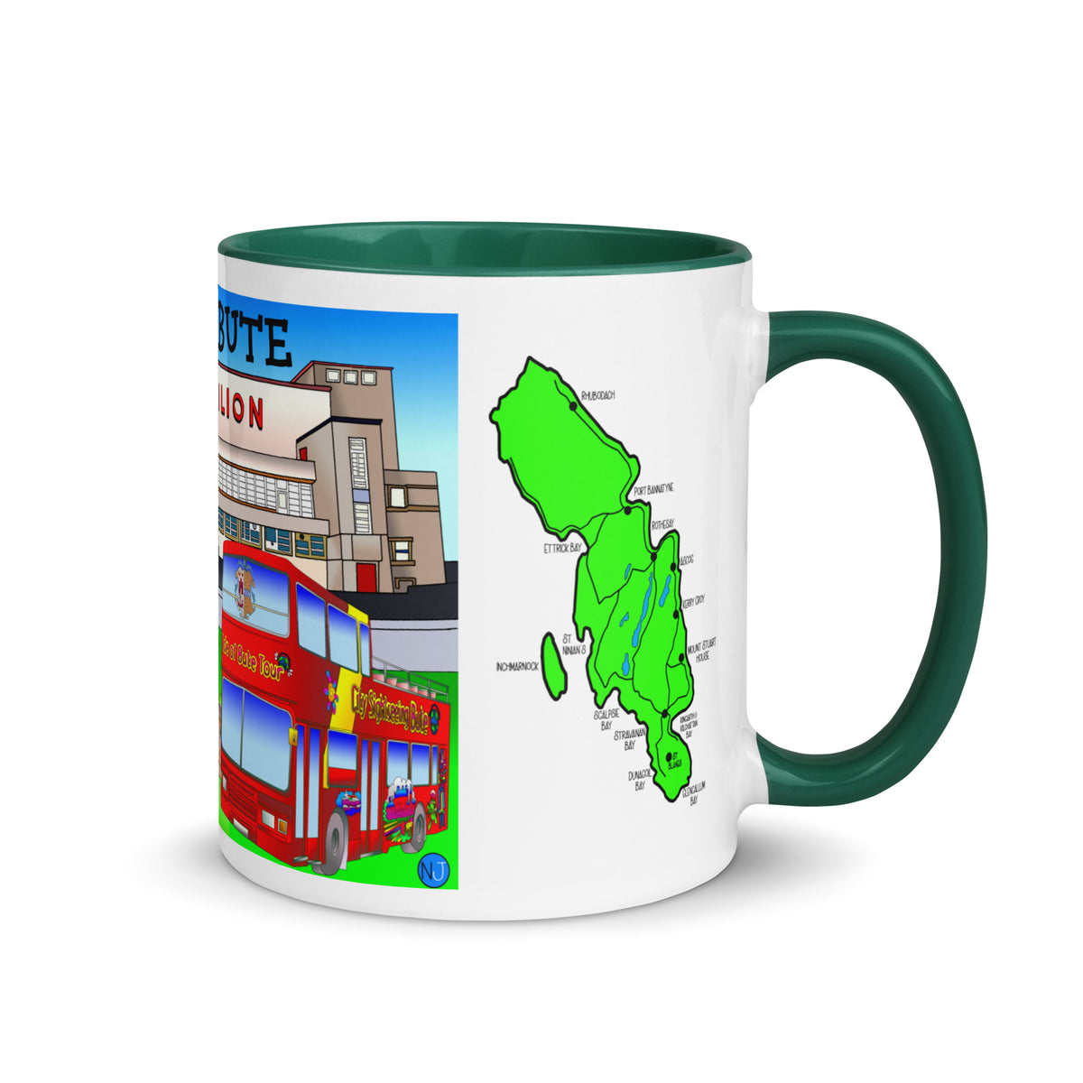 Rothesay Pavilion and Mount Stuart mug with different colors Inside
