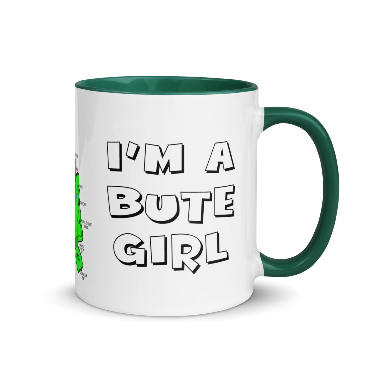 I'm a Bute Girl mug with different colors Inside