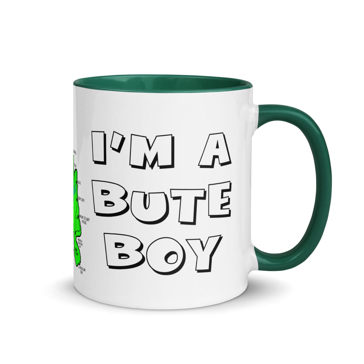 I'm a Bute Boy mug with different colors Inside