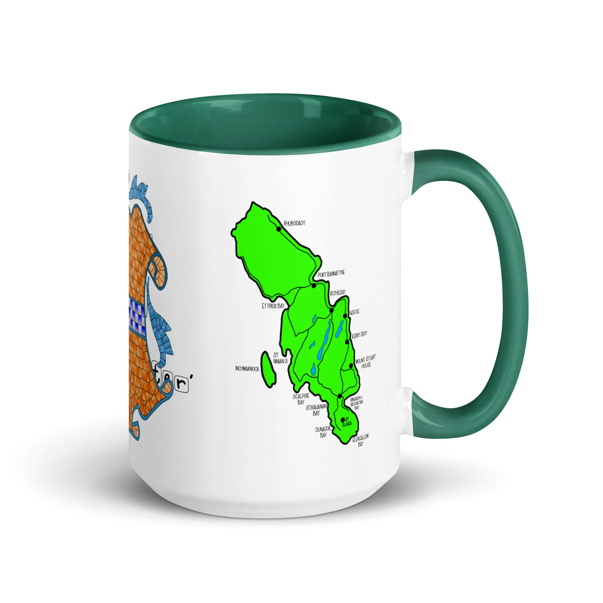 I have been to Bute, its just 'doon the watter' mug with different colors Inside