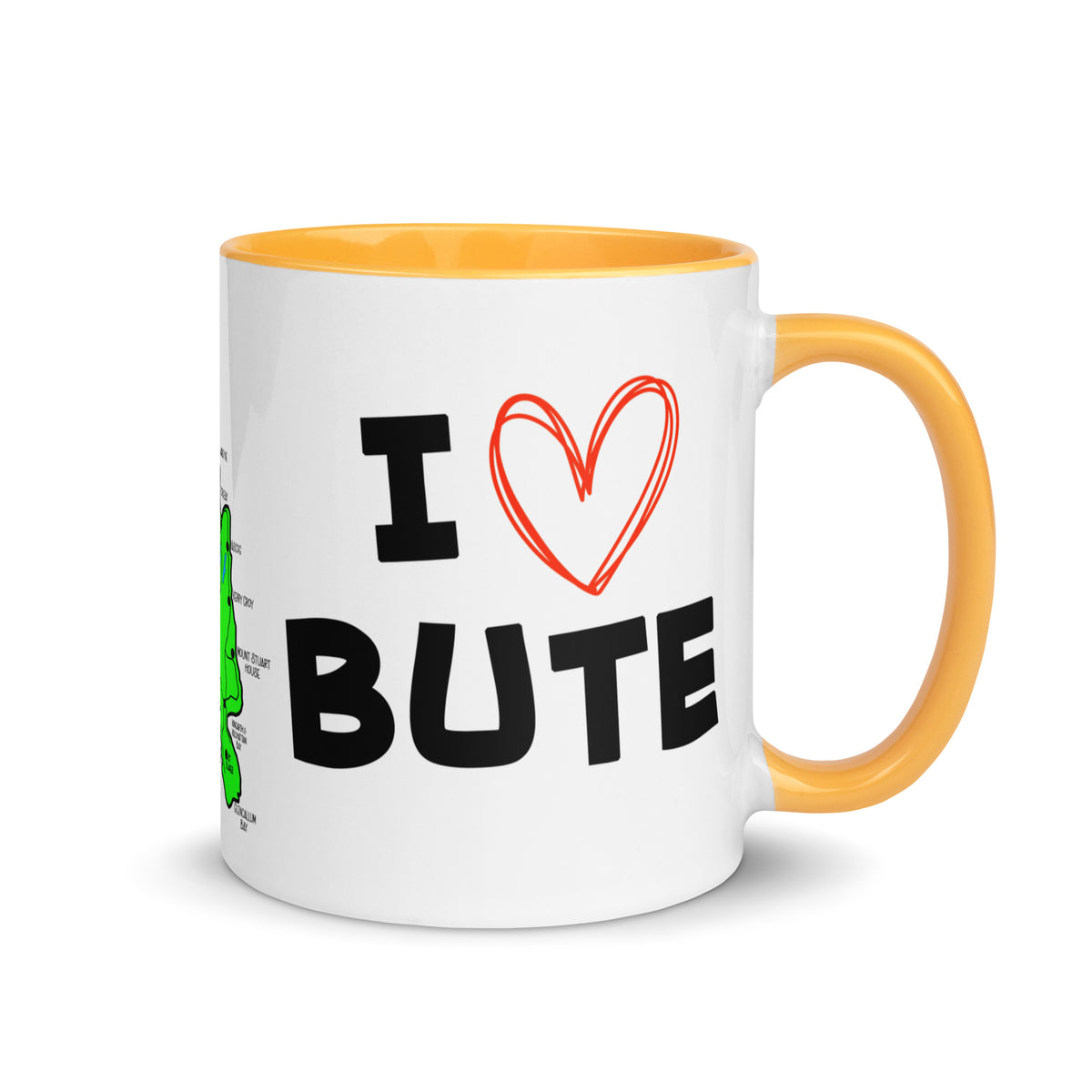 I love Bute Mug with Color Inside FREE p&p Worldwide