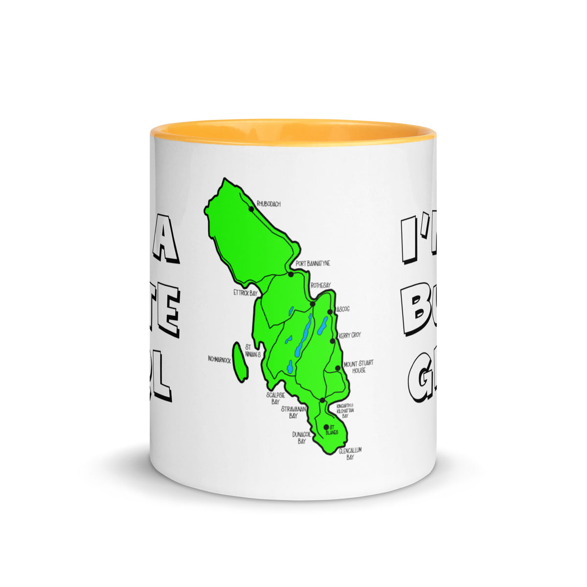 I'm a Bute Girl mug with different colors Inside