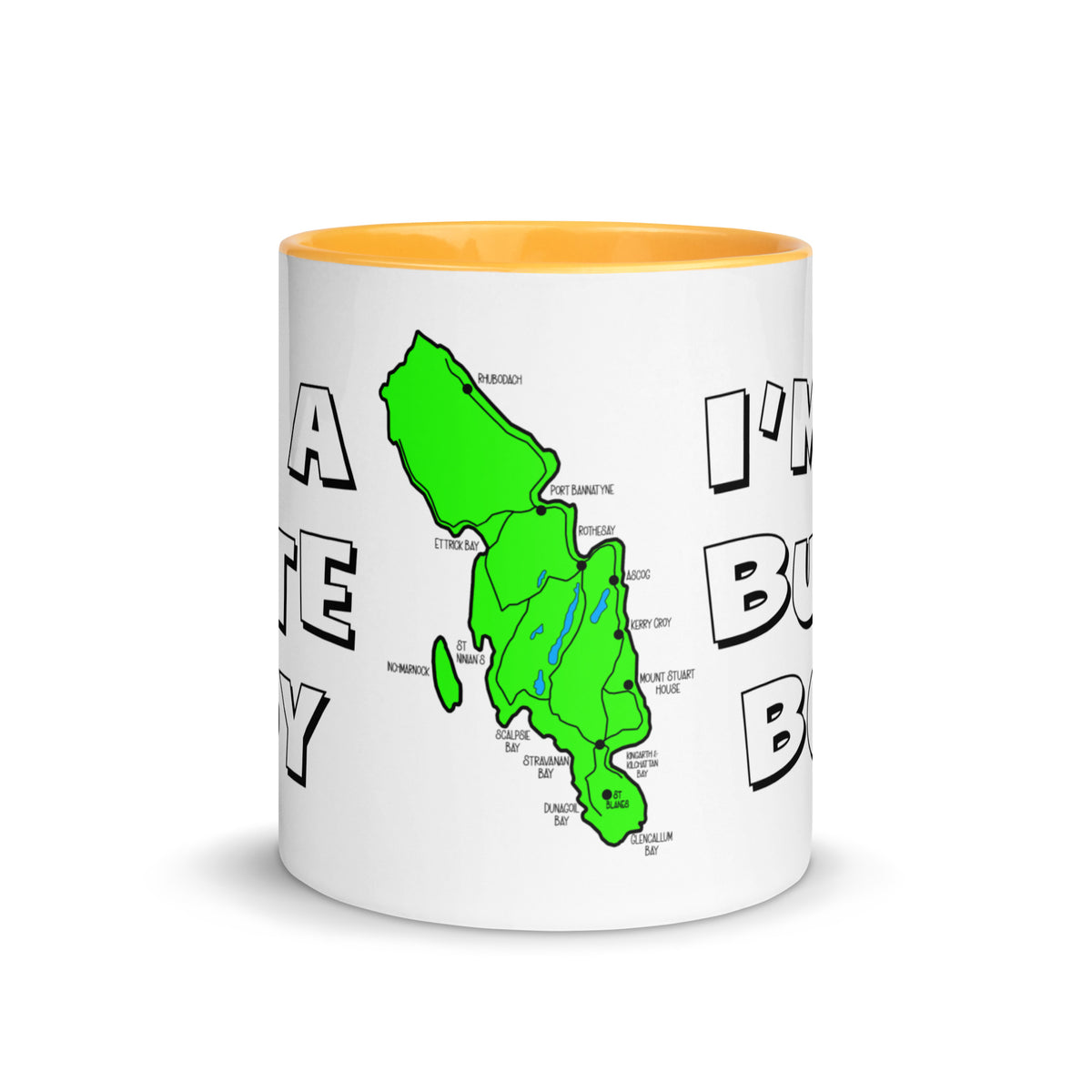 I'm a Bute Boy mug with different colors Inside