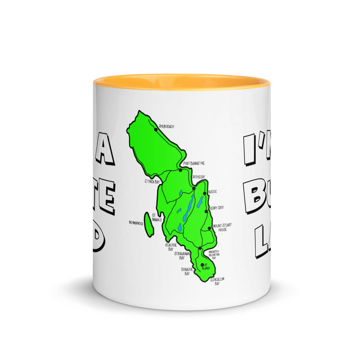 I'm a Bute Lad mug with different colors Inside