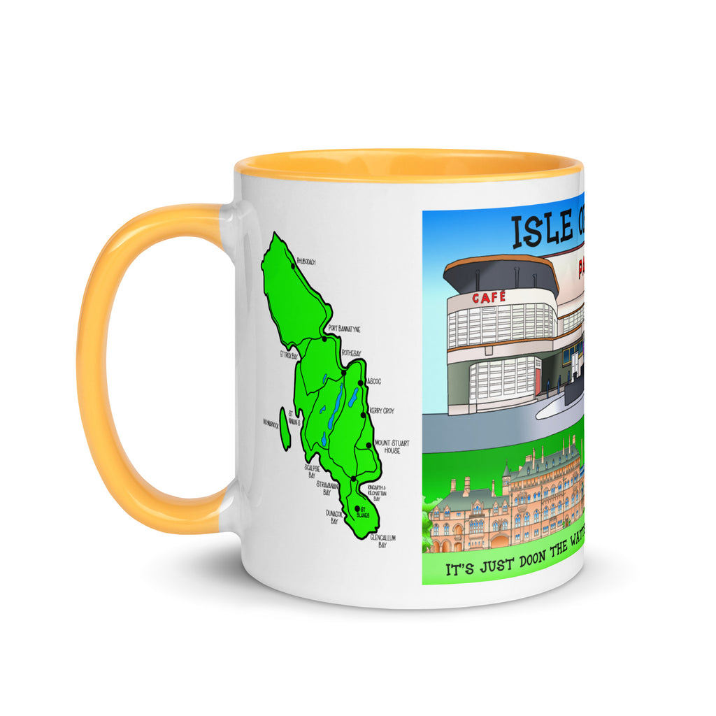Rothesay Pavilion and Mount Stuart mug with different colors Inside