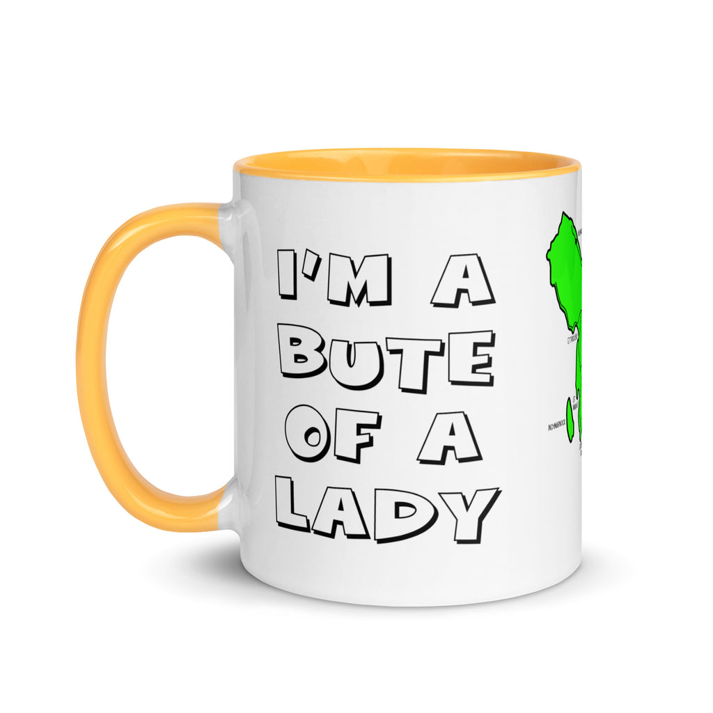 I'm a Bute of a Lady mug with different colors Inside