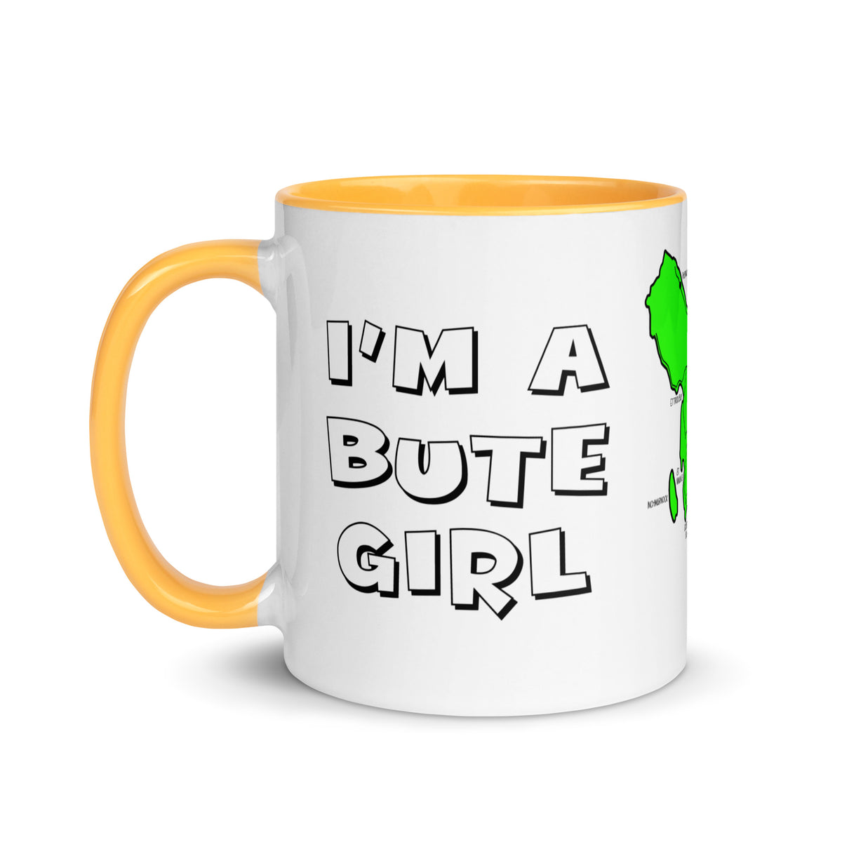 I'm a Bute Girl mug with different colors Inside