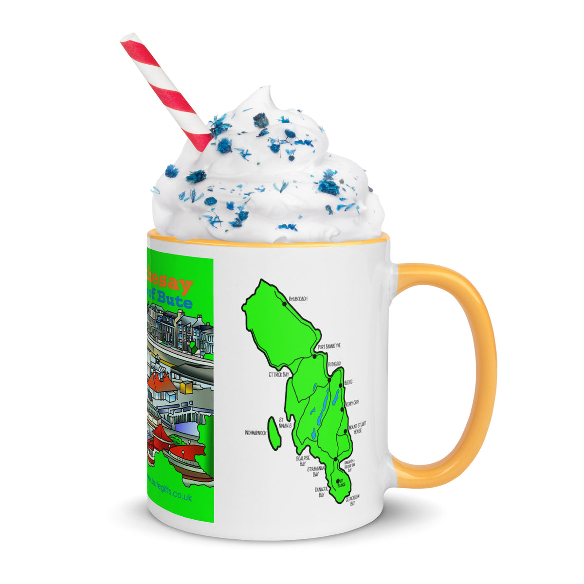 Rothesay, Isle of Bute Mug with different colors Inside