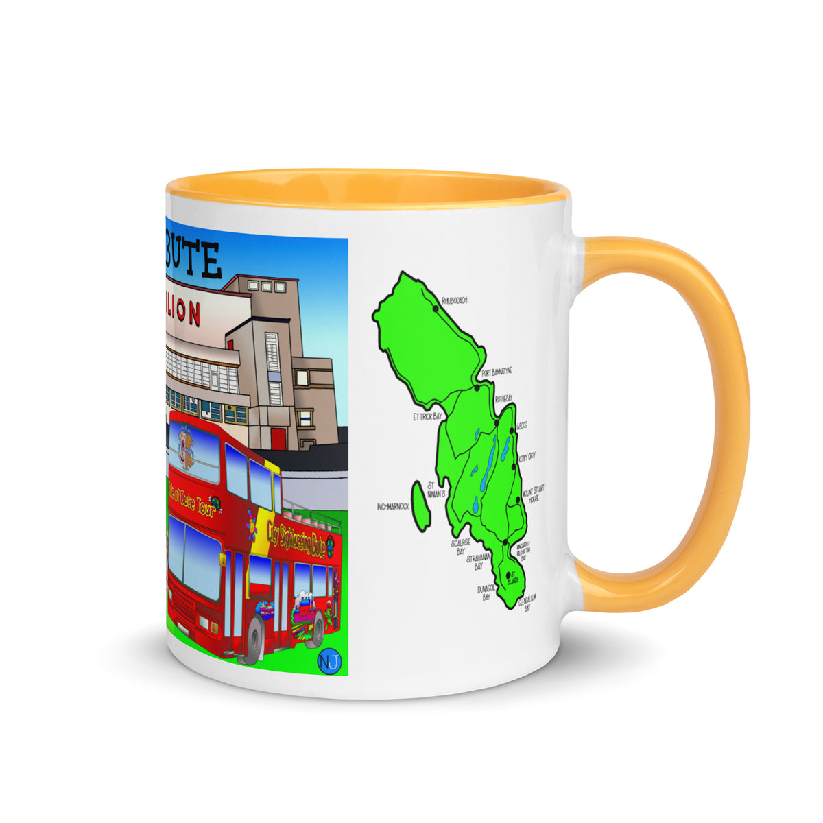 Rothesay Pavilion and Mount Stuart mug with different colors Inside