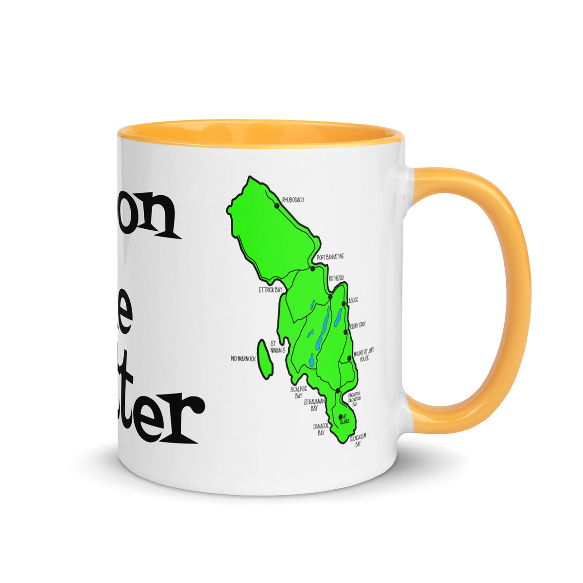 Doon the Watter, Isle of Bute Mug with different color inside