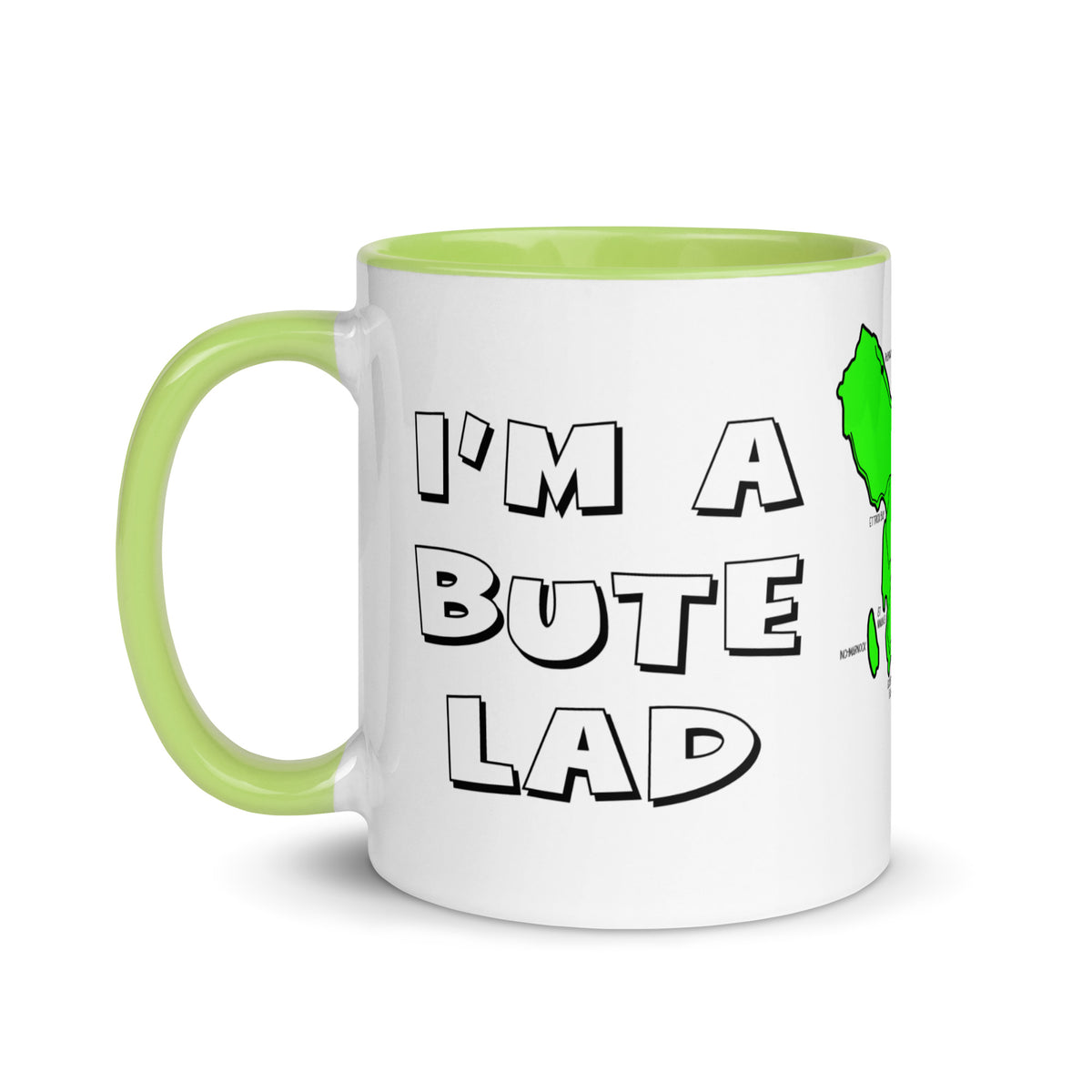 I'm a Bute Lad mug with different colors Inside