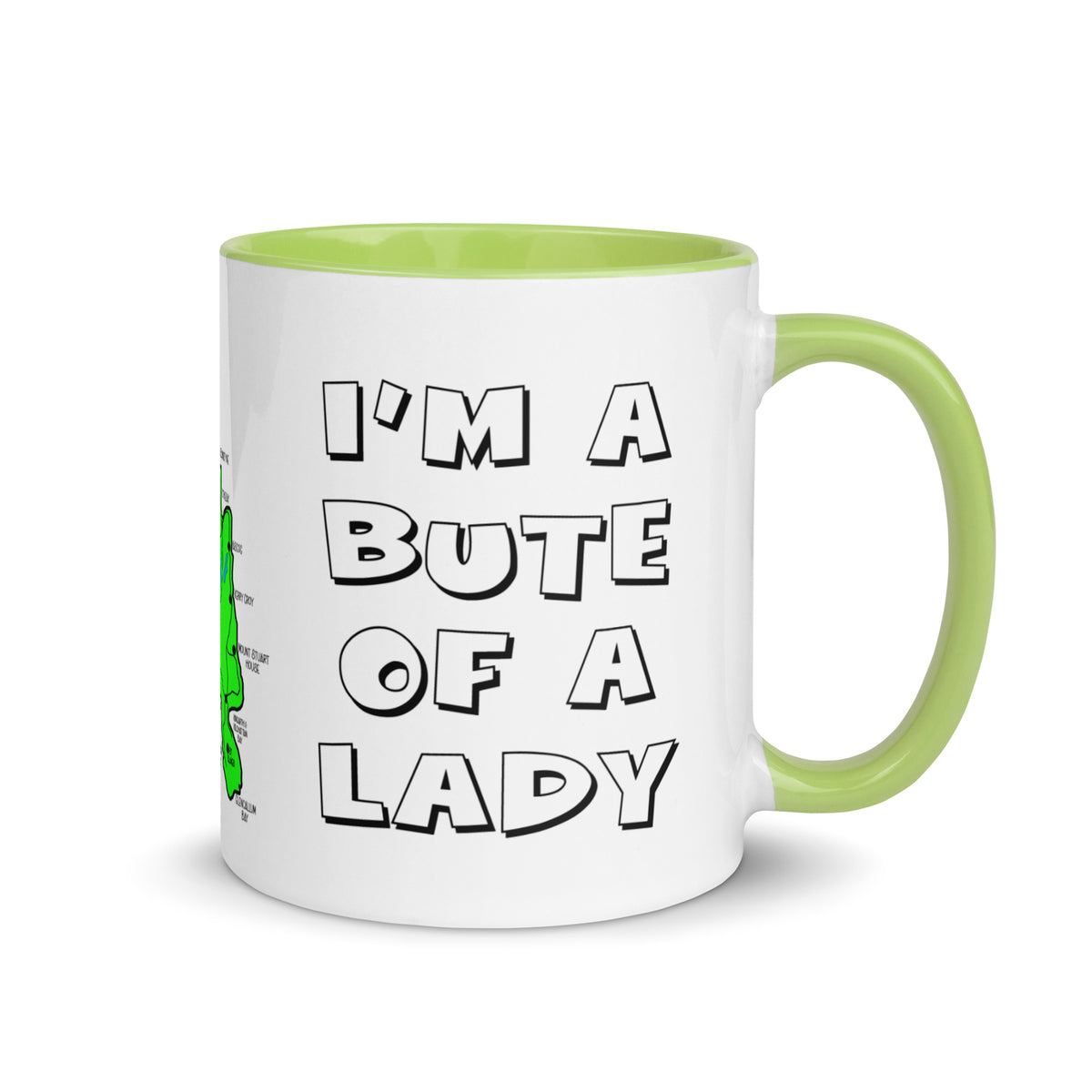I'm a Bute of a Lady mug with different colors Inside