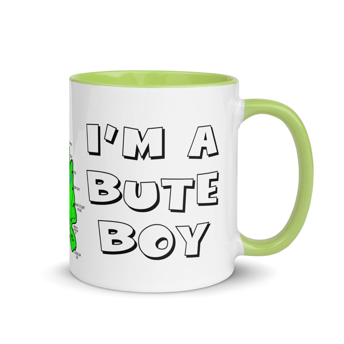 I'm a Bute Boy mug with different colors Inside
