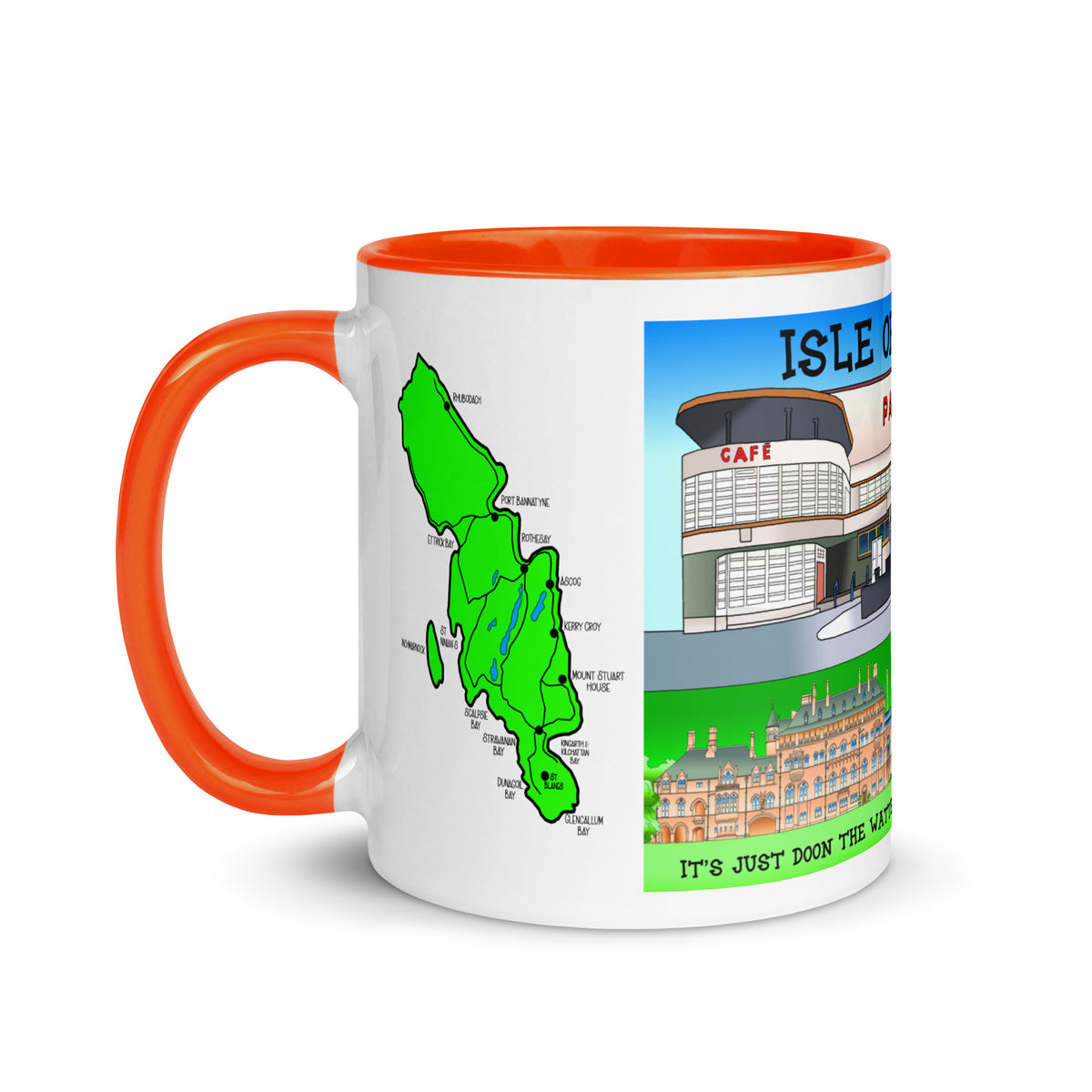 Rothesay Pavilion and Mount Stuart mug with different colors Inside