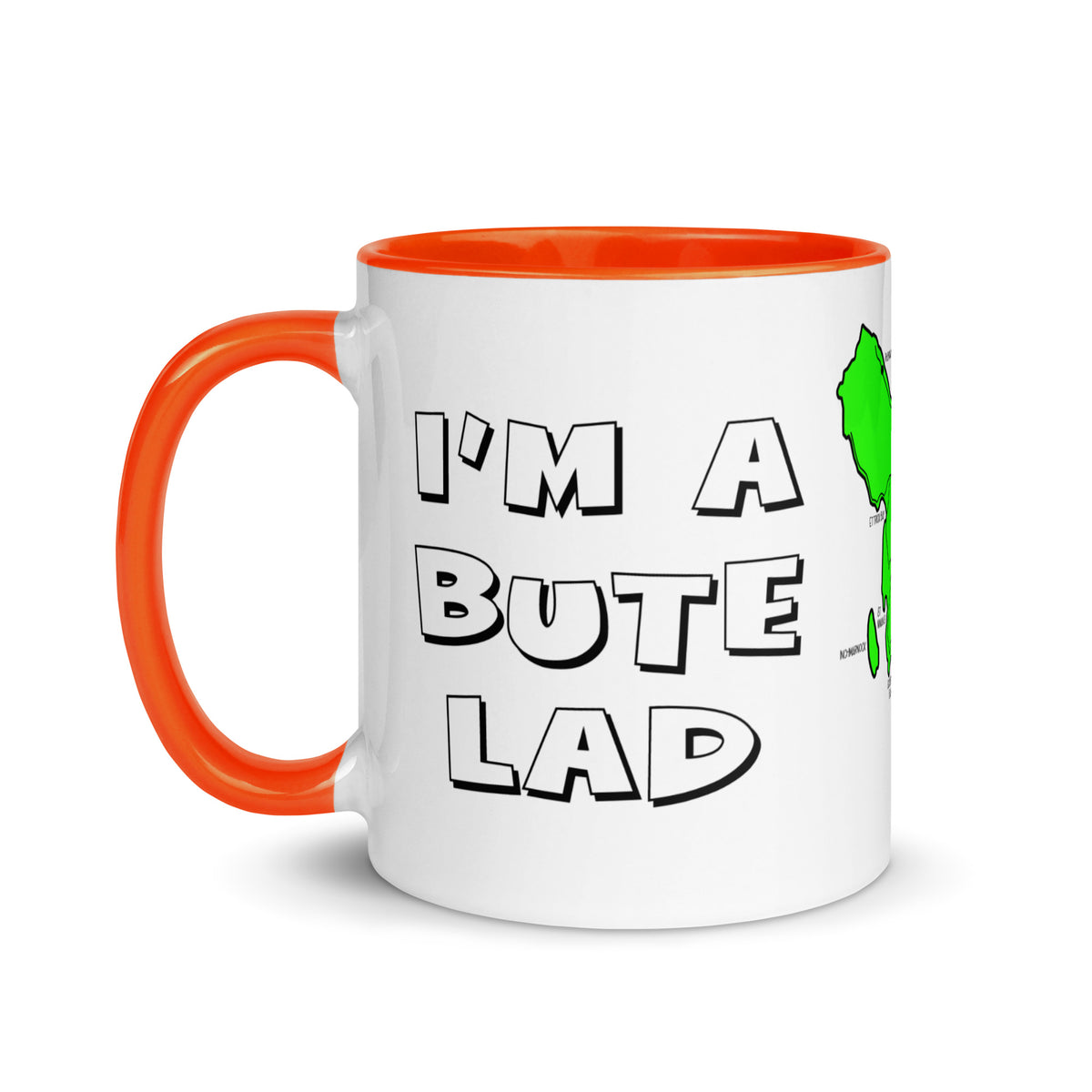 I'm a Bute Lad mug with different colors Inside