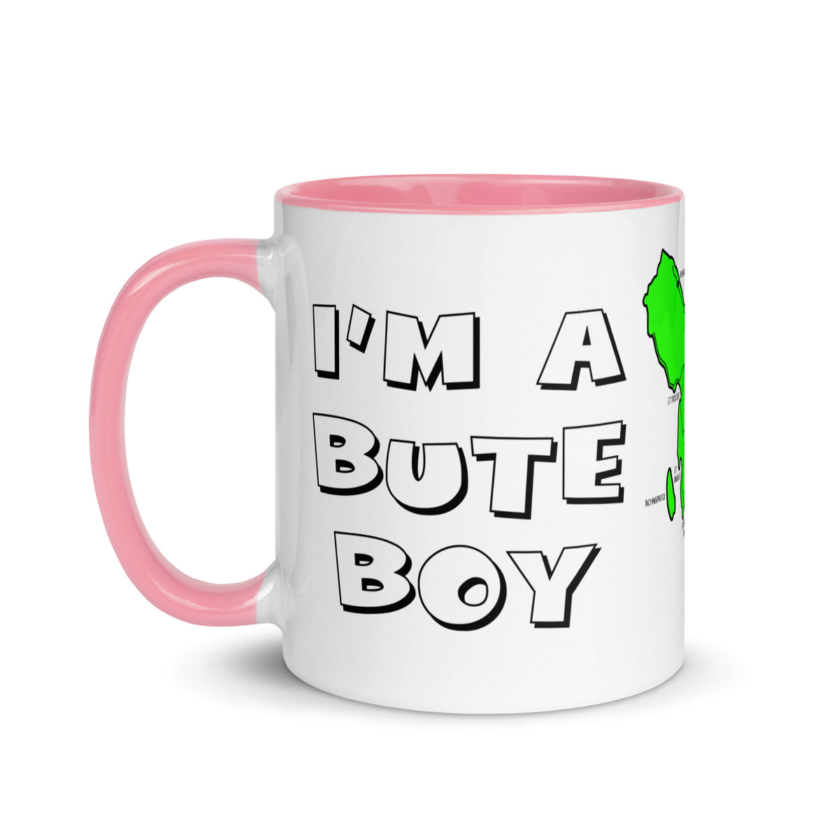 I'm a Bute Boy mug with different colors Inside