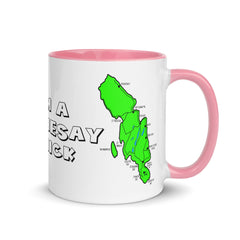I'm a Rothesay Chick mug with different colors Inside