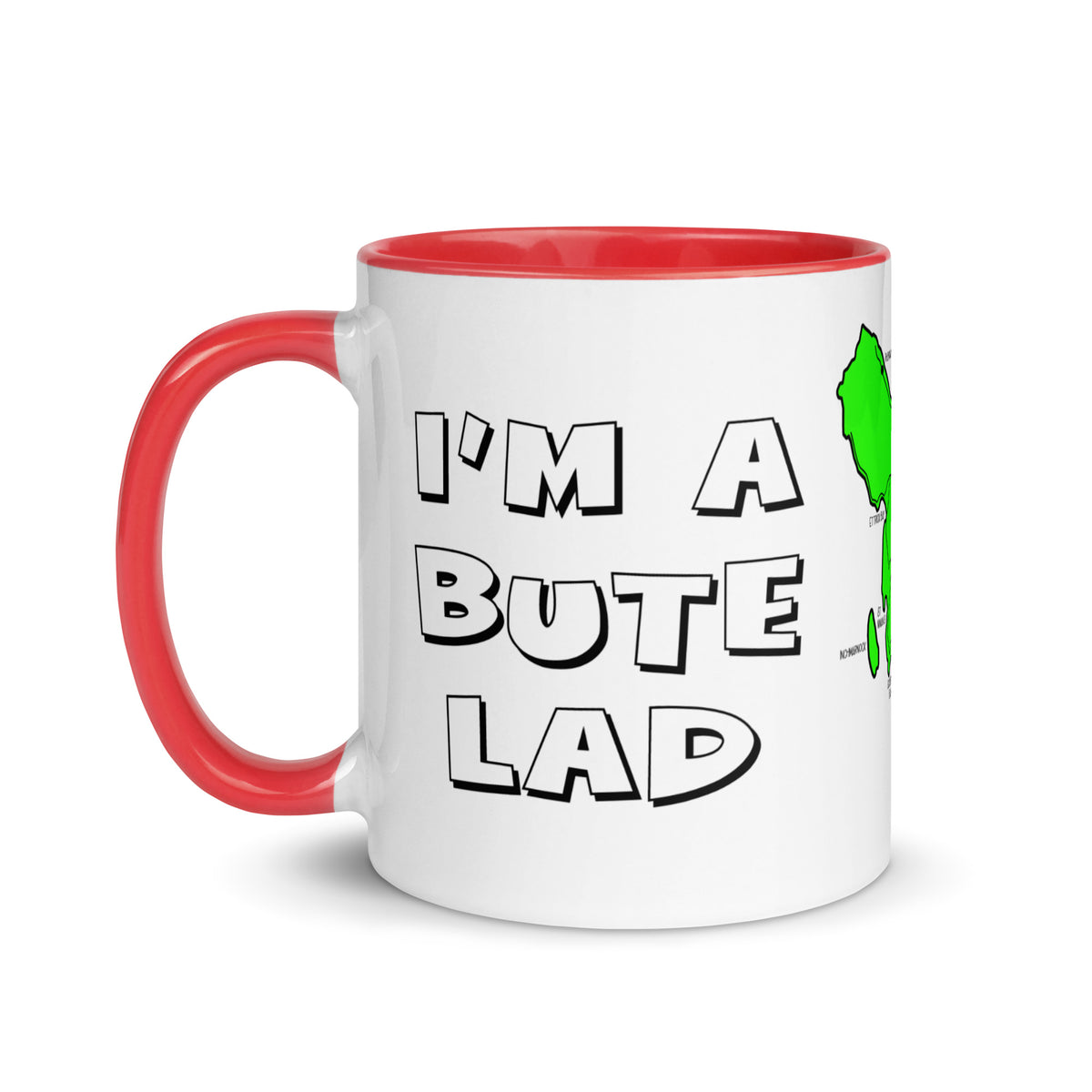 I'm a Bute Lad mug with different colors Inside