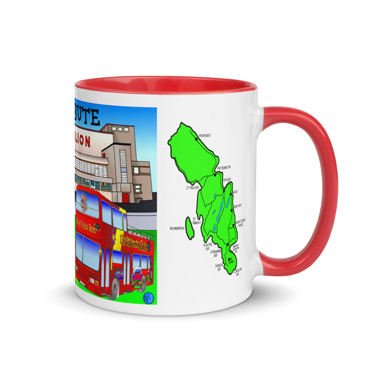 Rothesay Pavilion and Mount Stuart mug with different colors Inside