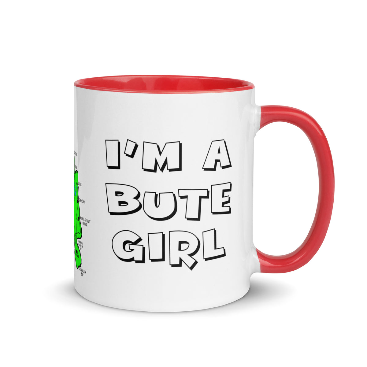 I'm a Bute Girl mug with different colors Inside