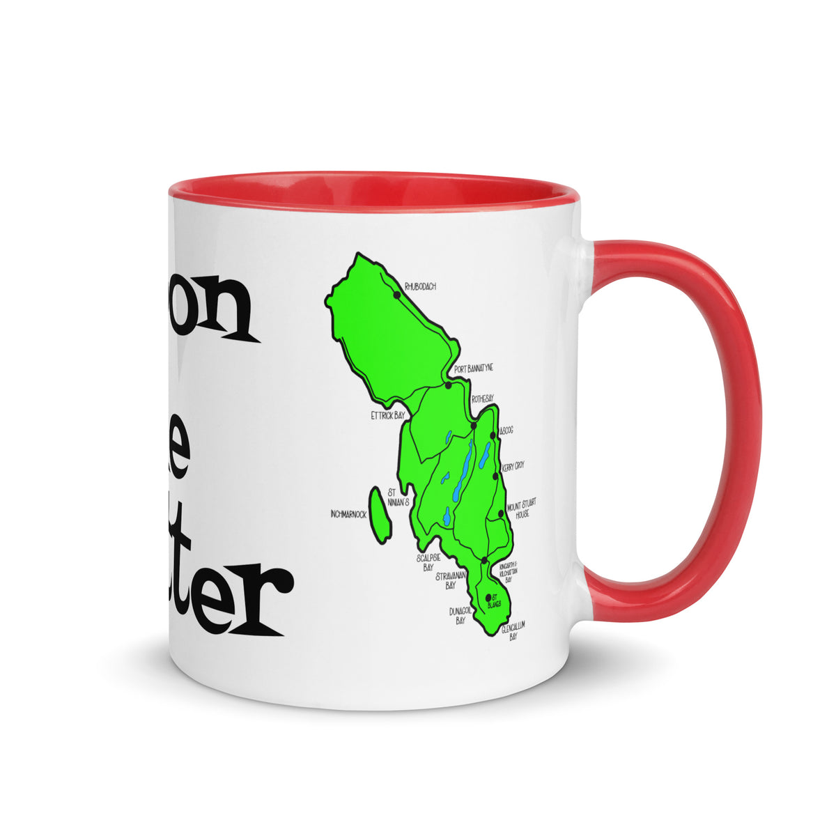 Doon the Watter, Isle of Bute Mug with different color inside