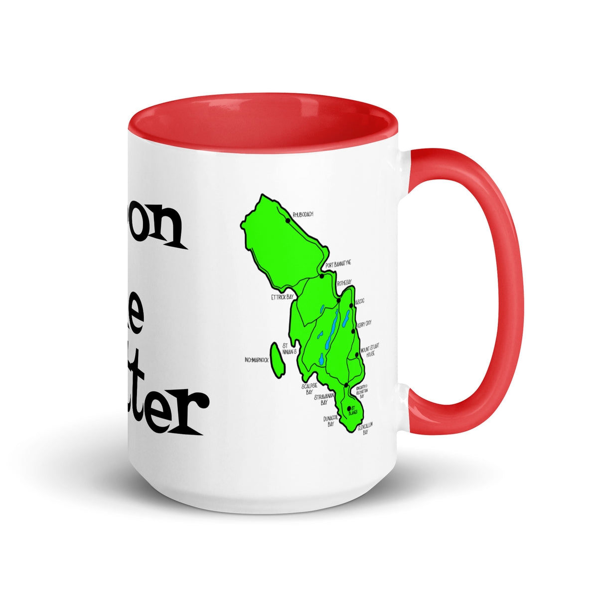 Doon the Watter, Isle of Bute Mug with different color inside