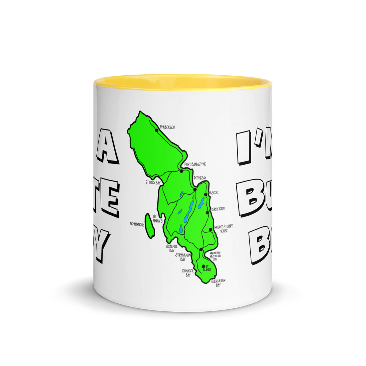 I'm a Bute Boy mug with different colors Inside