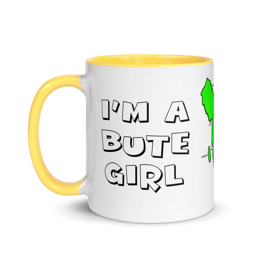 I'm a Bute Girl mug with different colors Inside