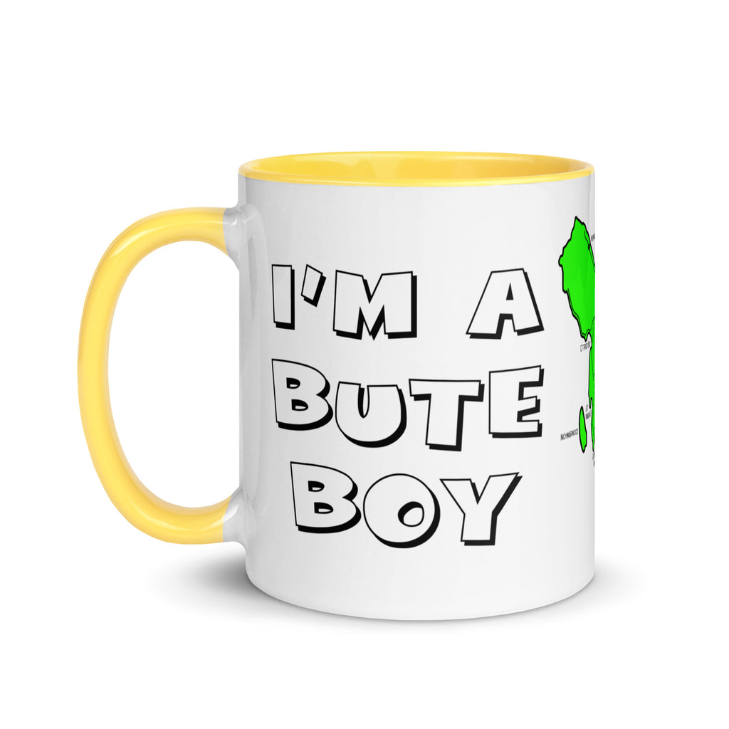 I'm a Bute Boy mug with different colors Inside