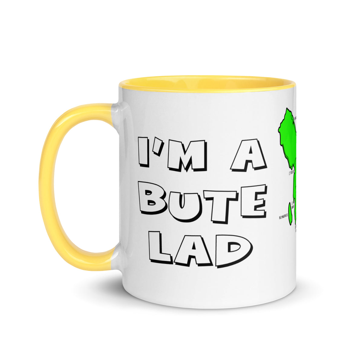 I'm a Bute Lad mug with different colors Inside