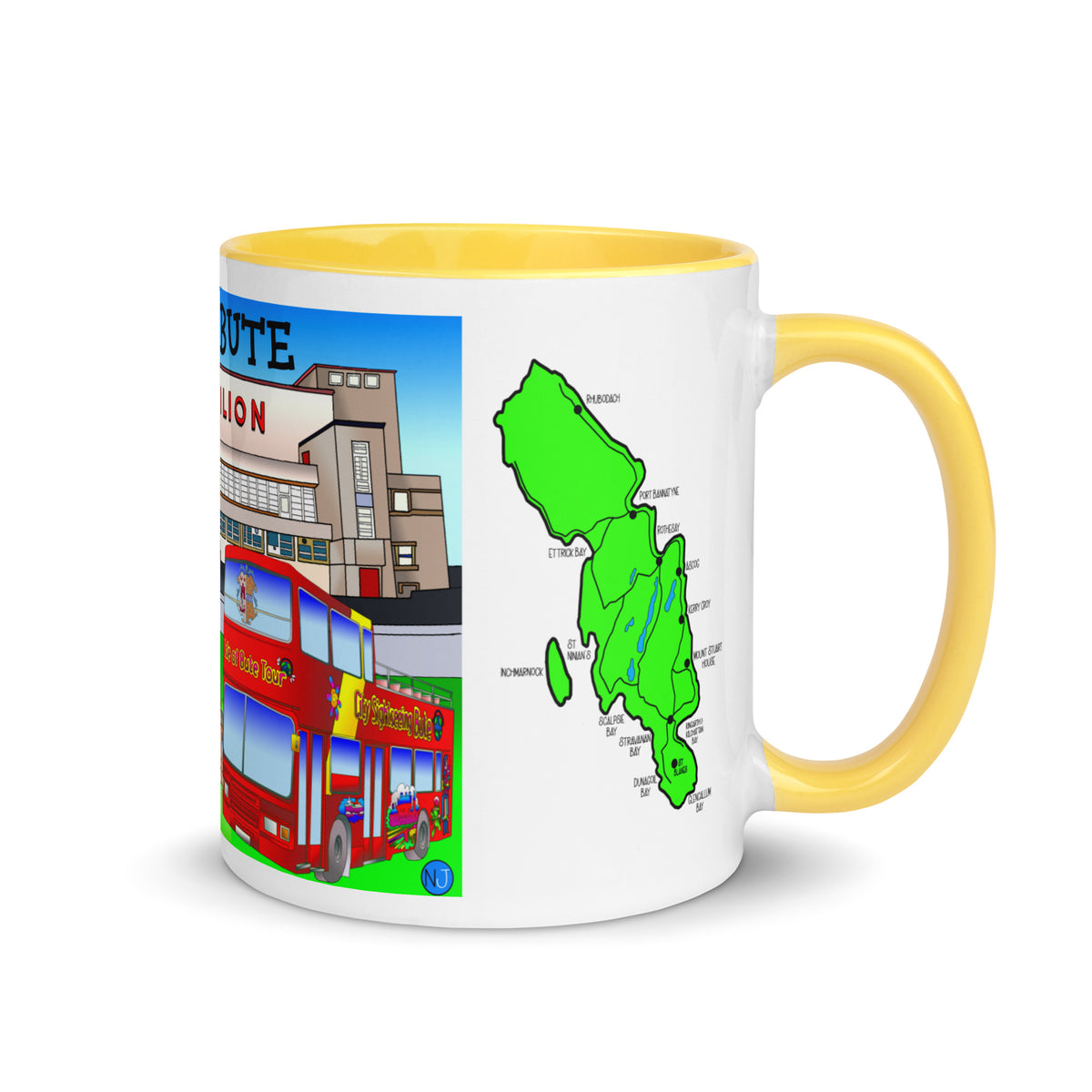 Rothesay Pavilion and Mount Stuart mug with different colors Inside