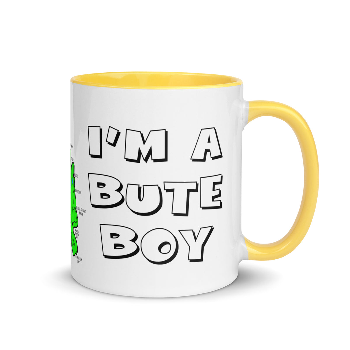 I'm a Bute Boy mug with different colors Inside