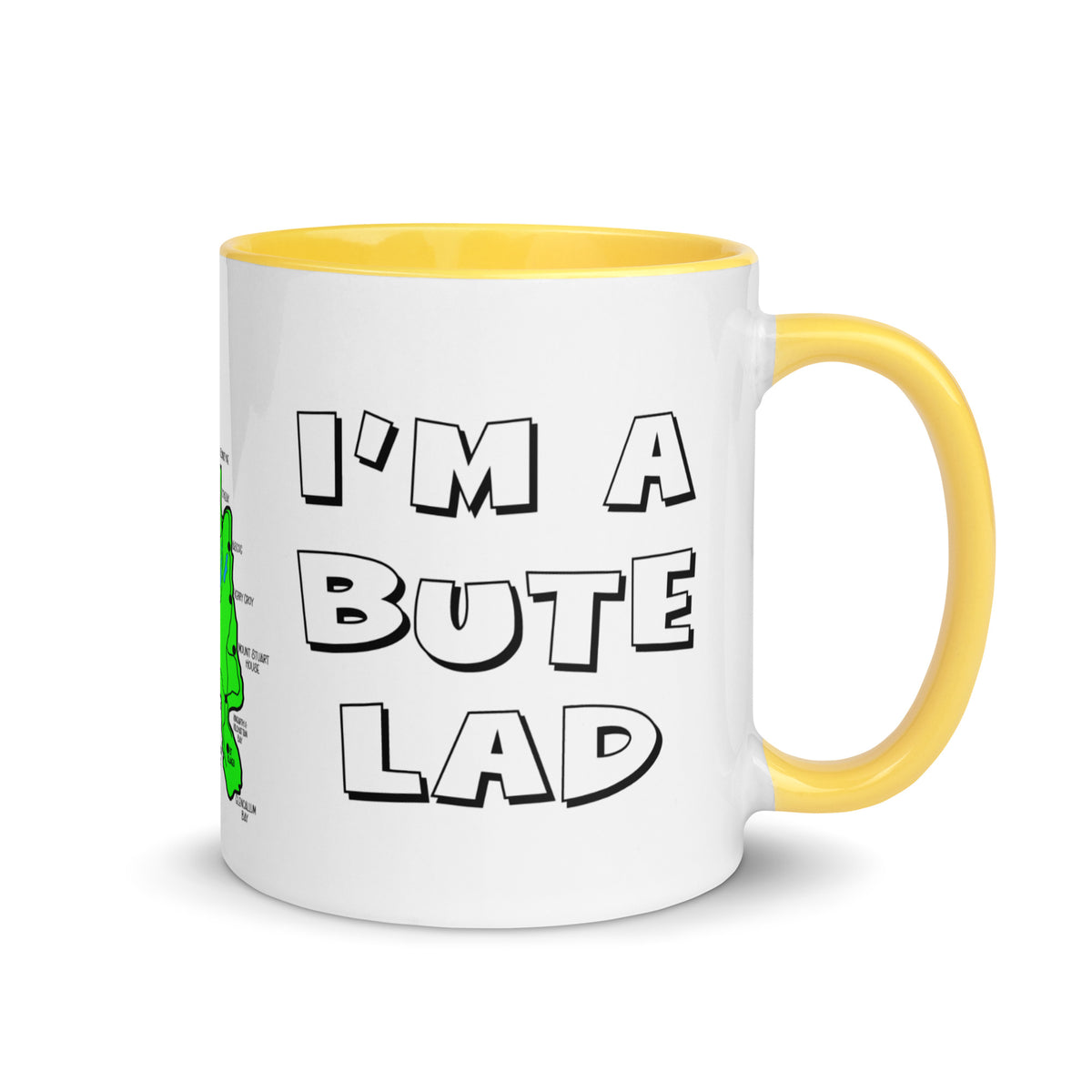 I'm a Bute Lad mug with different colors Inside