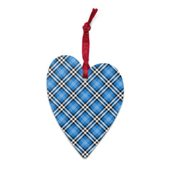 Tartan Heart Christmas Ornament - different designs on each side